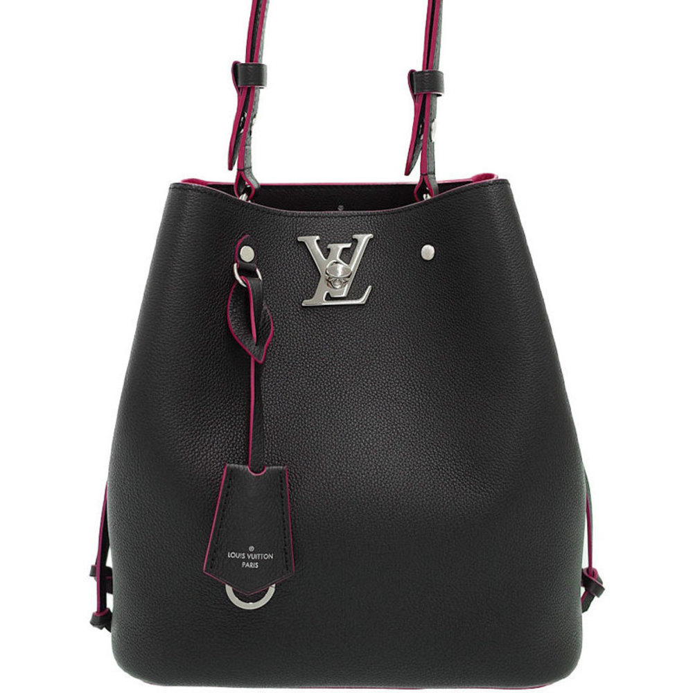 Louis Vuitton Lock Me Bucket Shoulder Bag Noir
